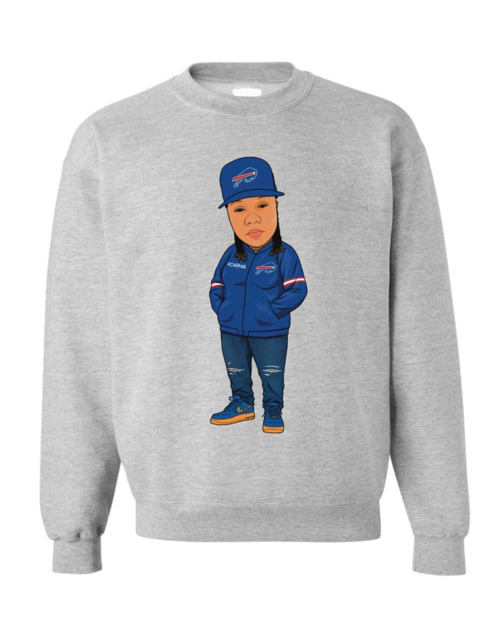 KCARMA CEO X BUFFALO Gray Crewneck
