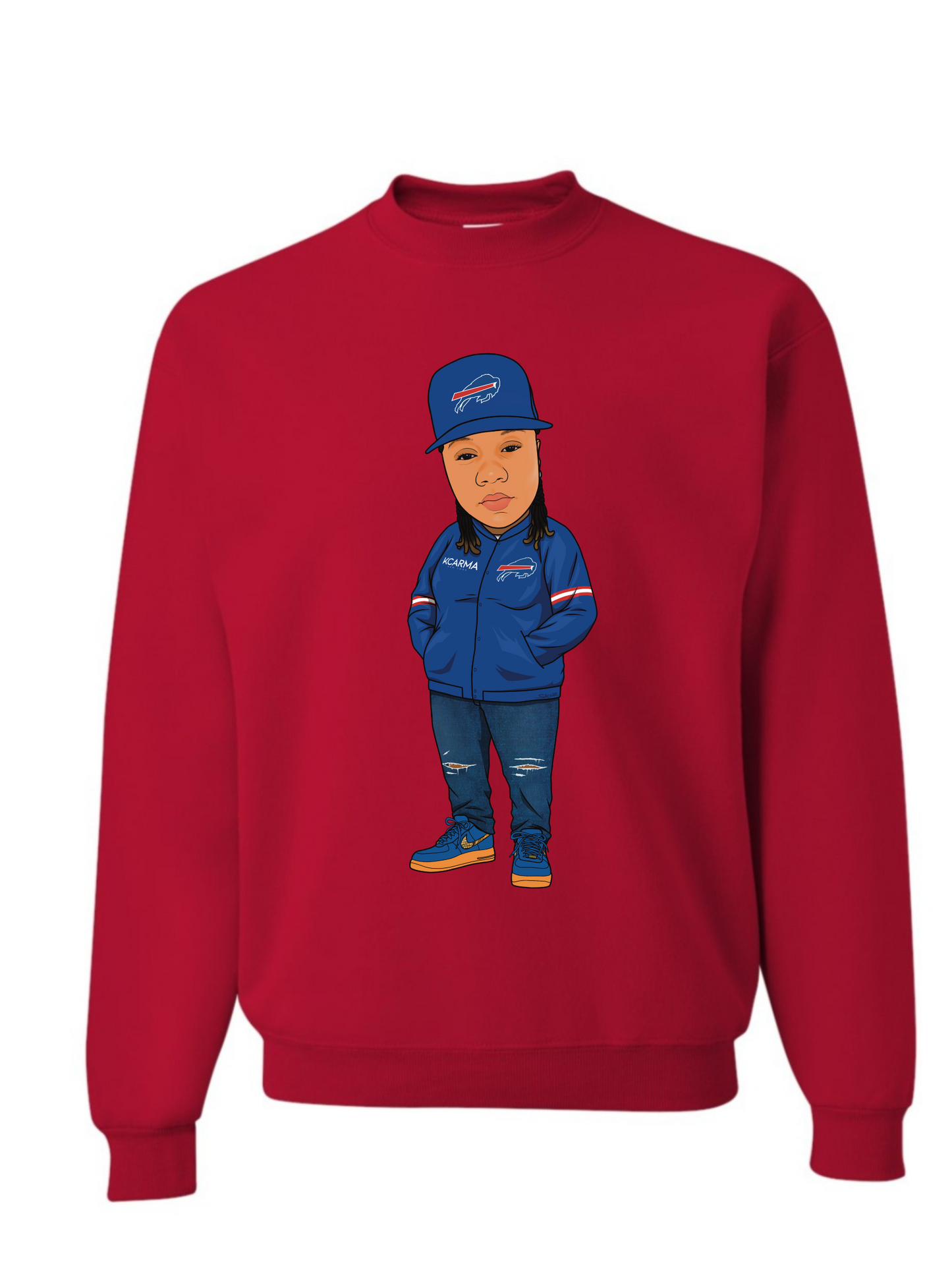 KCARMA CEO X BUFFALO Red Crewneck