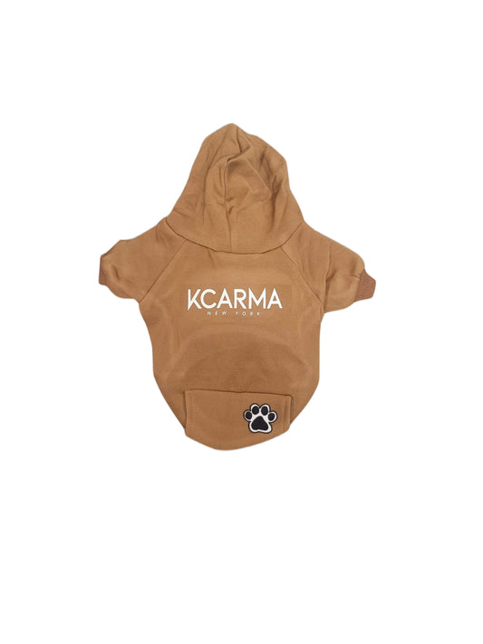 Pecan Brown KCARMA Amòr Dog Hoodie