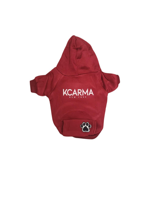 Maroon KCARMA Amòr Dog Hoodie